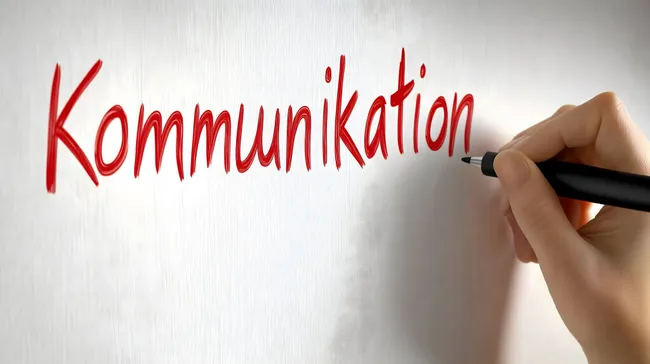 Konzept der Kommunikation in Großbuchstaben