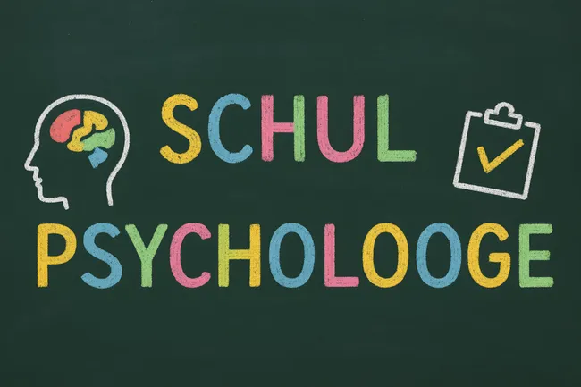 Konzept der Schulpsychologie mit Symbolik