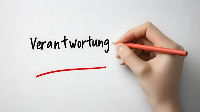 Konzept der Verantwortung durch Markierung auf Whiteboard