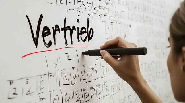 Konzept der Vertriebsanalyse auf Whiteboard