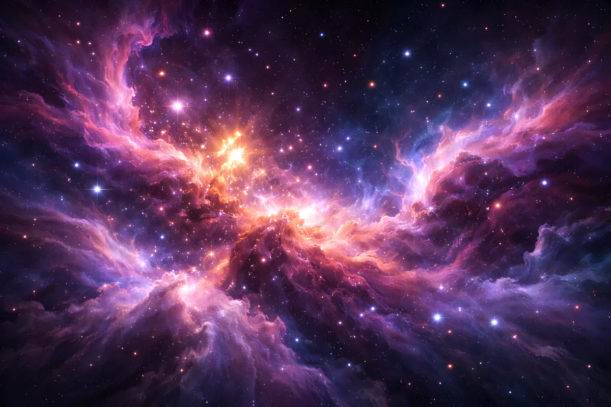 Kosmische Feuerwolke im Weltraum