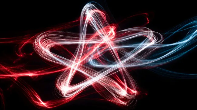 Kosmisches Lichtfest - Bunte Lichtspuren auf schwarzem Grund