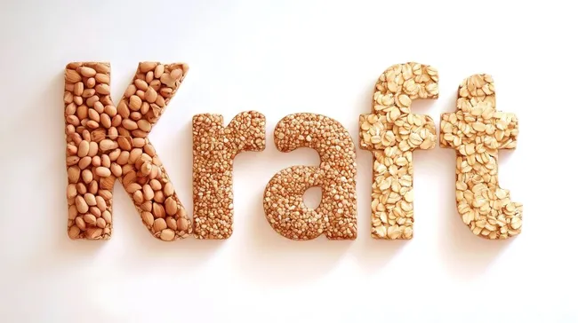 Kraftvolle Buchstaben aus Nüssen und Körnern