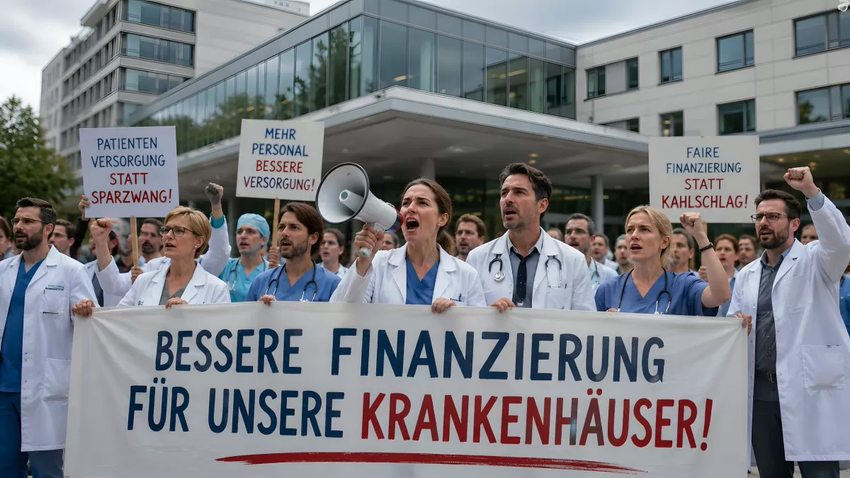 Krankenhausstreik: Ärzte demonstrieren für bessere Finanzierung
