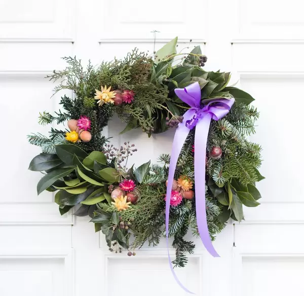 Kranz an der Haustür