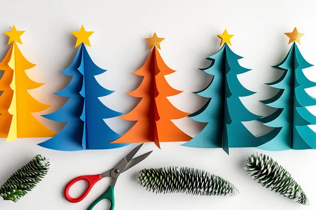 Kreativ gestaltete Weihnachtsbäume