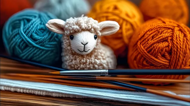 Kreative Bastelmaterialien in Herbstfarben