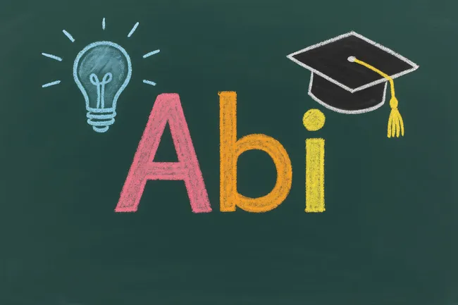 Kreative Bildungskonzepte - Schultafel mit Abi-Insignien