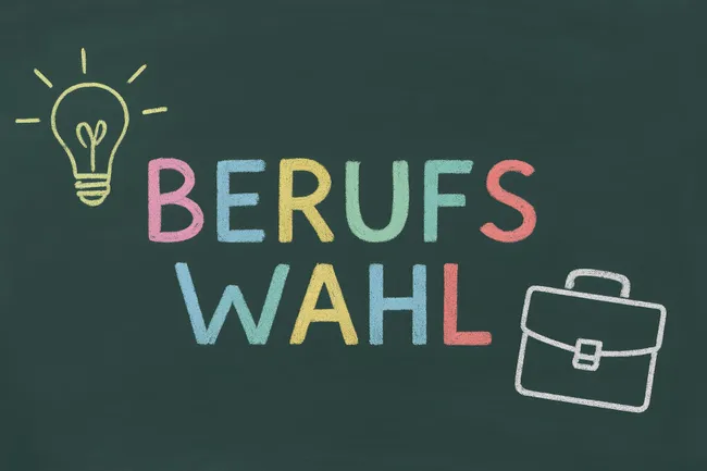 Kreative Entscheidung für die Berufswahl auf Tafel