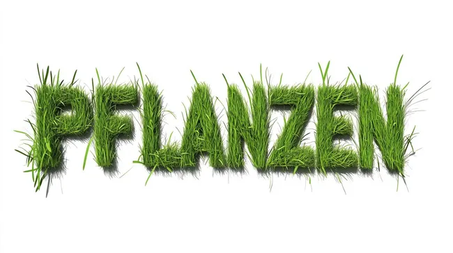 Kreative Gras-Typografie für nachhaltige Medieninhalte