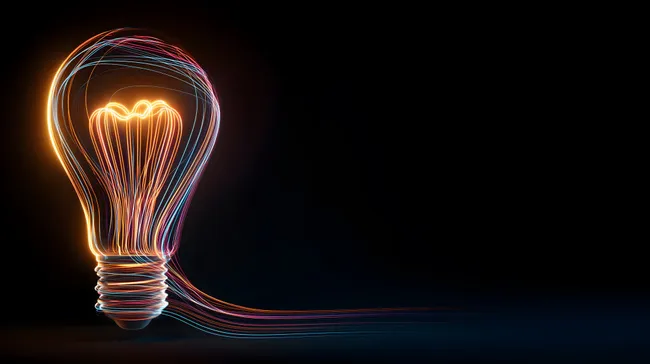 Kreative Leuchtenden Neon Glühbirne Muster Hintergrund