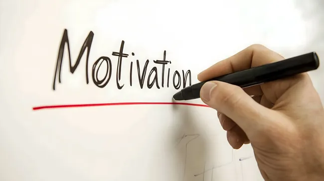 Kreative Motivation mit handschriftlichem Text