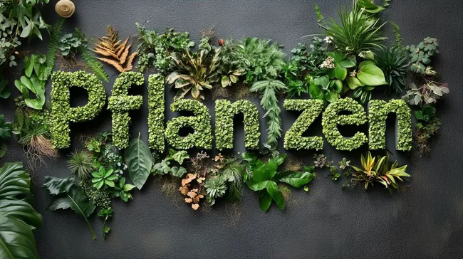 Kreative Pflanzendekoration für natürliches Branding