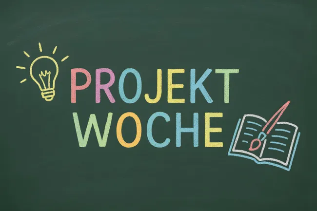 Kreative Projektwoche - Tafeldesign in Pastellfarben