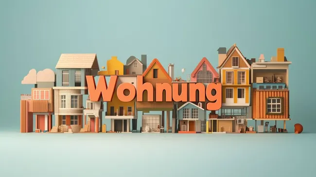 Kreative Visualisierung des Konzepts 'Wohnung' mit Miniaturhäusern