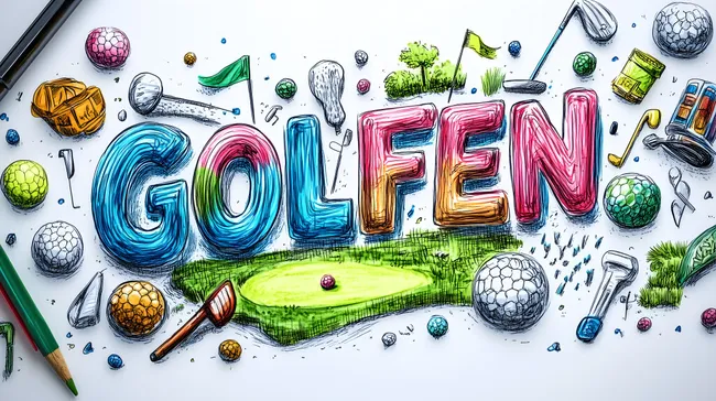 Kreativer Golfplatz-Illustrationsvektor im Comicstil