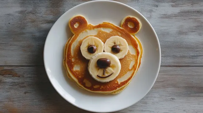 Kreatives Bärchen-Pancake-Frühstück für Kinder