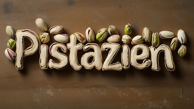 Kreatives Fotomotiv: Pistazien als natürliches Schriftzugbild