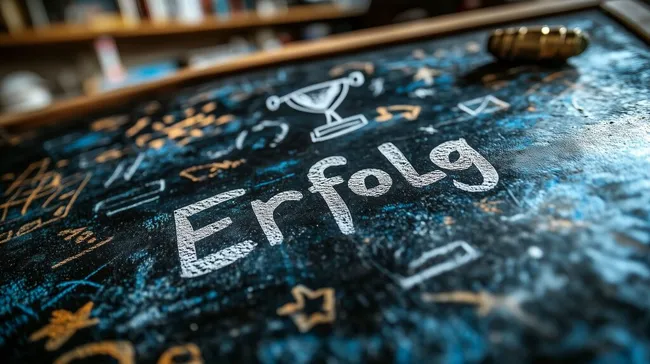 Kreidetafel mit Erfolgskonzepten und Inspiration