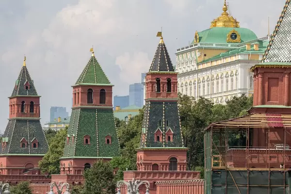 Kremlin towers across from GUM mall