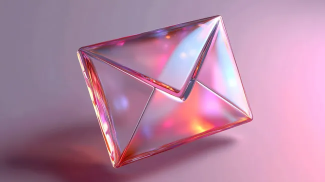 Kristalliner Emailsymbol mit funkelnden Reflexionen