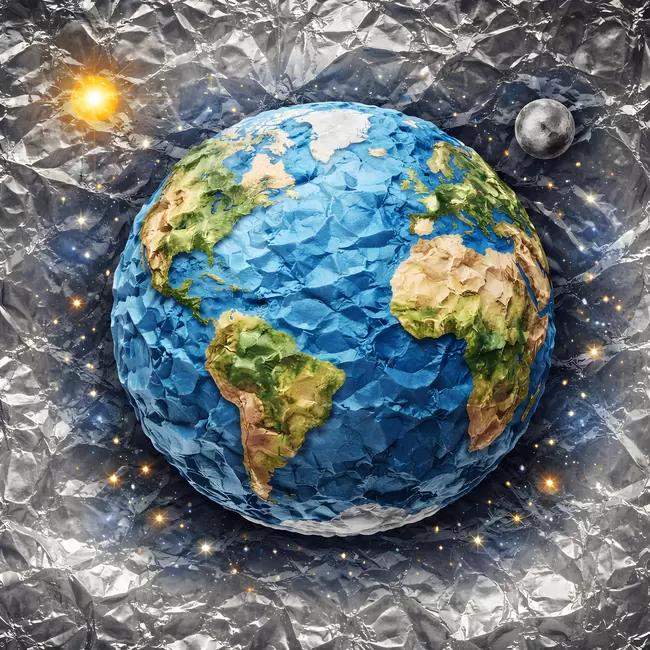 Künstlerische Darstellung der Erde im Weltall