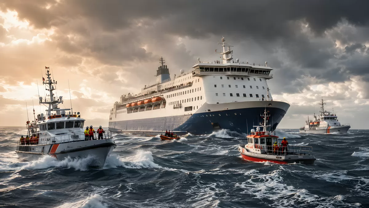 Küstenwache rettet Passagiere von Kreuzfahrtschiff