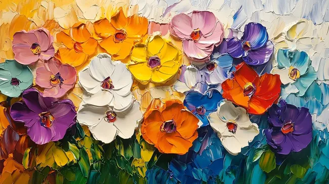 Kunstvolle Blütenpracht in leuchtenden Farben