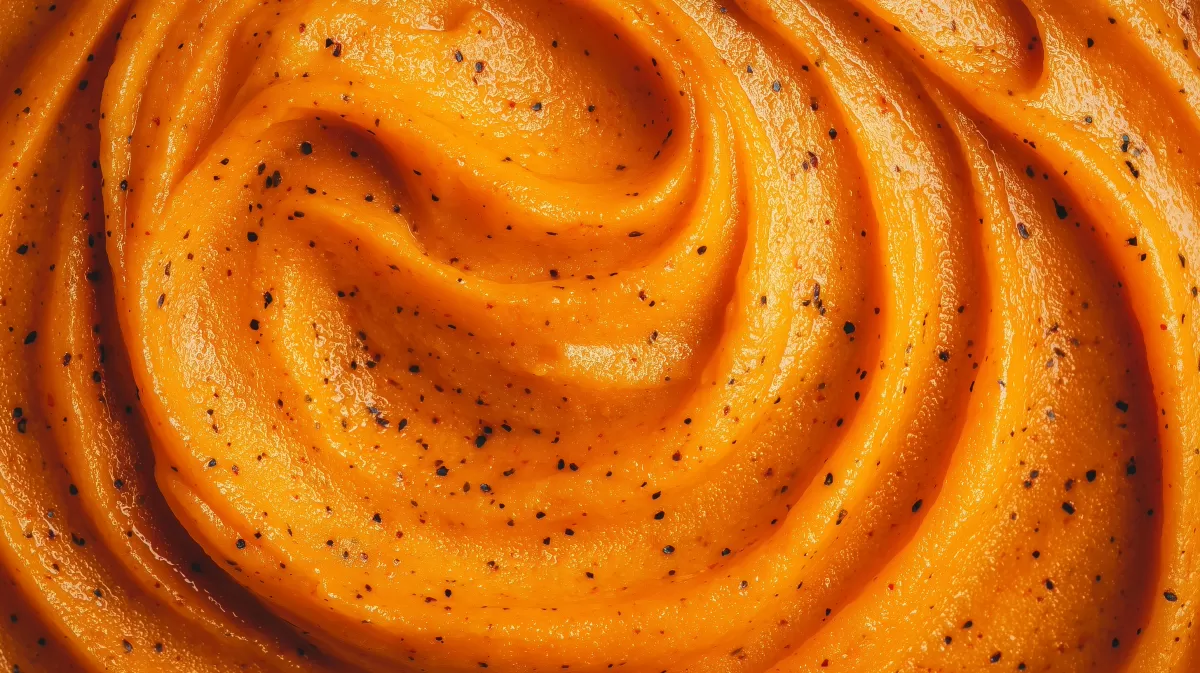 Kunstvolle Kurvenmuster in leuchtendem Orange