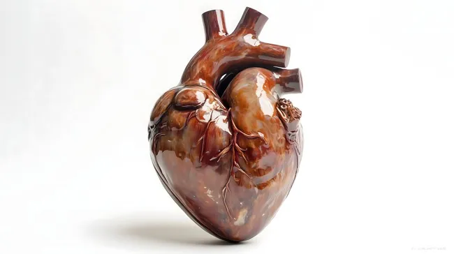 Kunstvolles anatomisches Herz-Modell in Glas