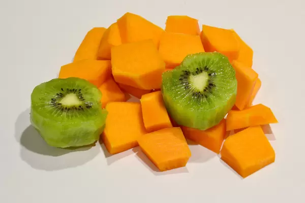 Kürbis und Kiwi