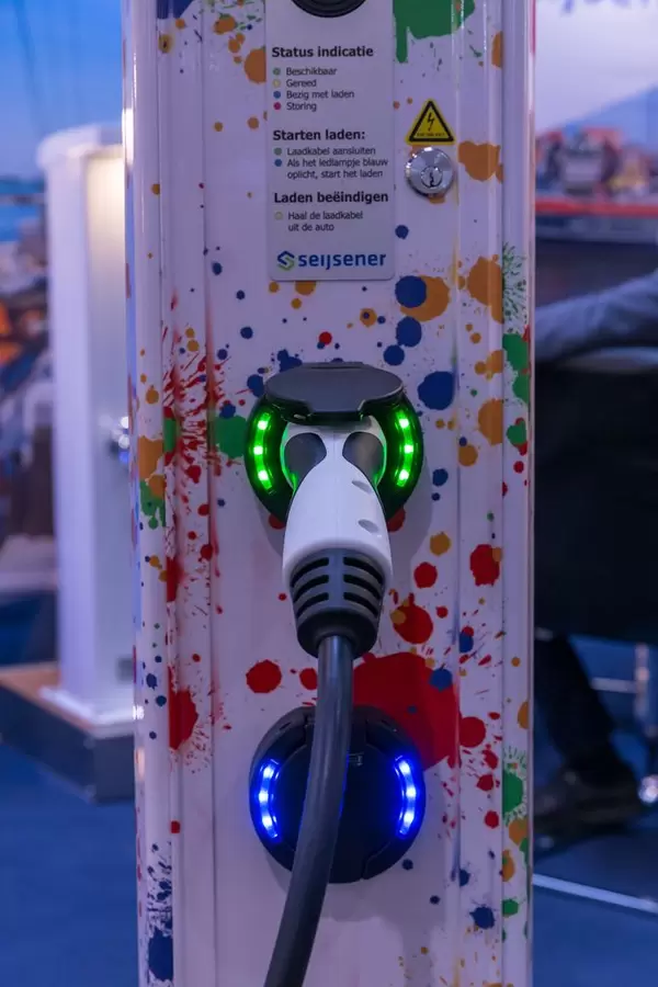 Ladestation für Elektroautos mit Anleitung für Benutzung und Ladeprozess