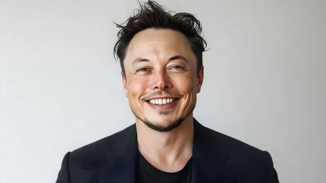 Lächelnder, entspannter Mann mit schwarzen Haaren