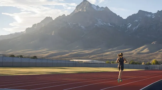 Läuferin im Hochgebirge - Sportliche Motivation