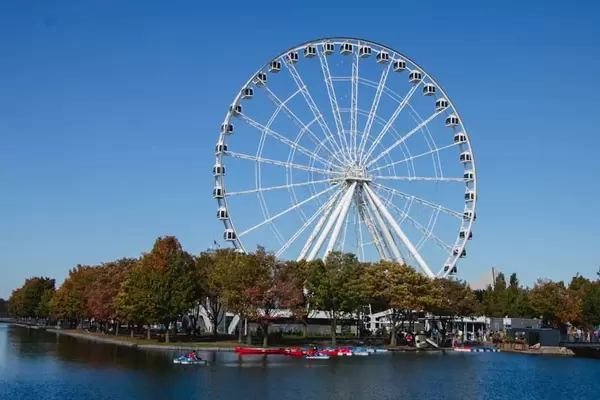 Landmark Wheel in the City with River  (Flip 2019)