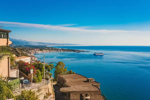 Landscape Of Mount Etna, Taormina And Mediterranean Sea (Flip 2019)