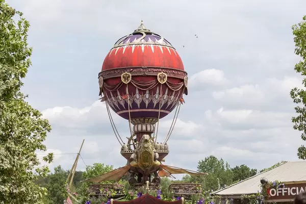 Large inflatable airship at Tomorrowland festival in Boom, Belgium