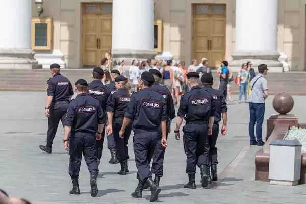 Large police presence at FIFA World Cup in Moscow