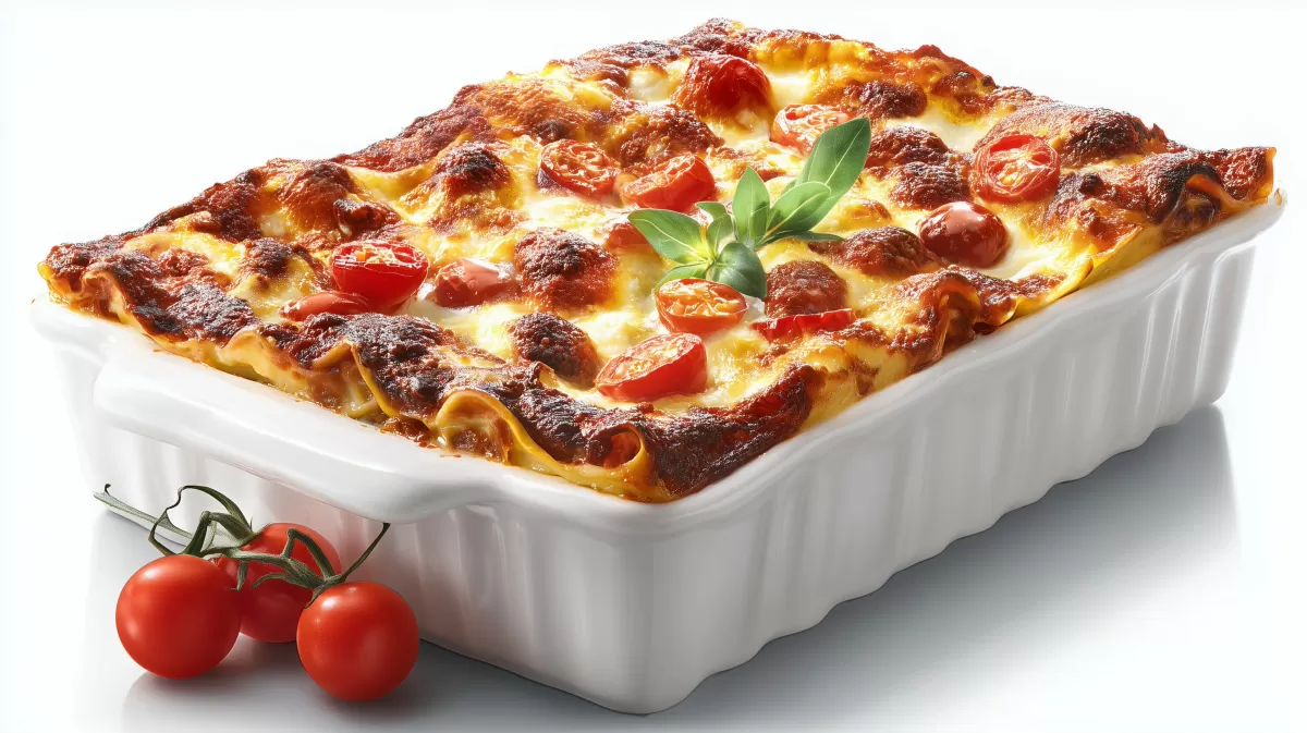 Lasagne mit Chili Pesto frisch aus dem Ofen