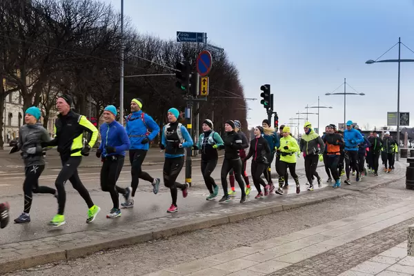 Laufgruppe in Stockholm
