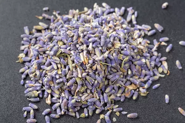 Lavender tea on the black background (Flip 2020)