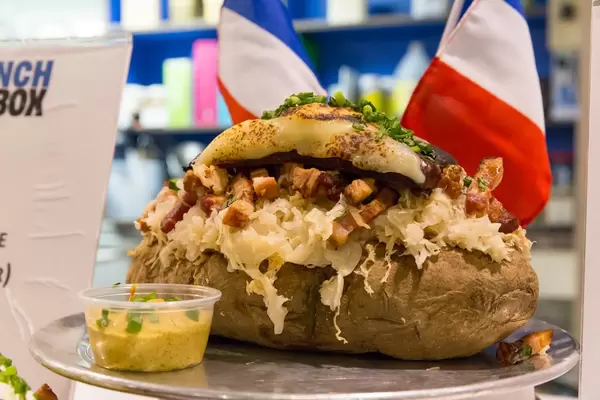 Le Haute Dog (French-style hot dog) at Chicago French Market