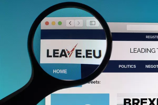 Leave.eu website under magnifying glass