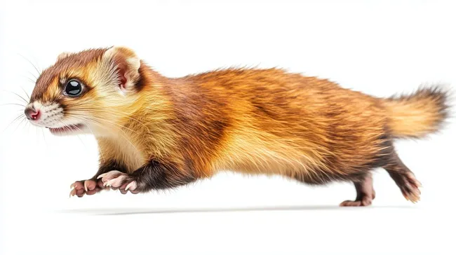 Lebendiges Frettchen in Nahaufnahme