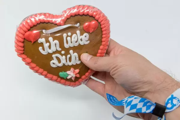 Lebkuchenherz als Liebesbeweiß