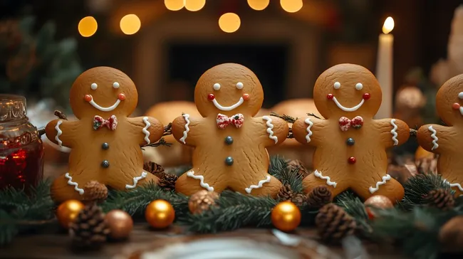 Lebkuchenmännchen als festliche Weihnachtsdeko