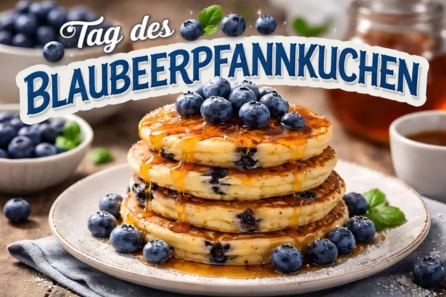Tag des Blaubeerpfannkuchens am 28. Januar