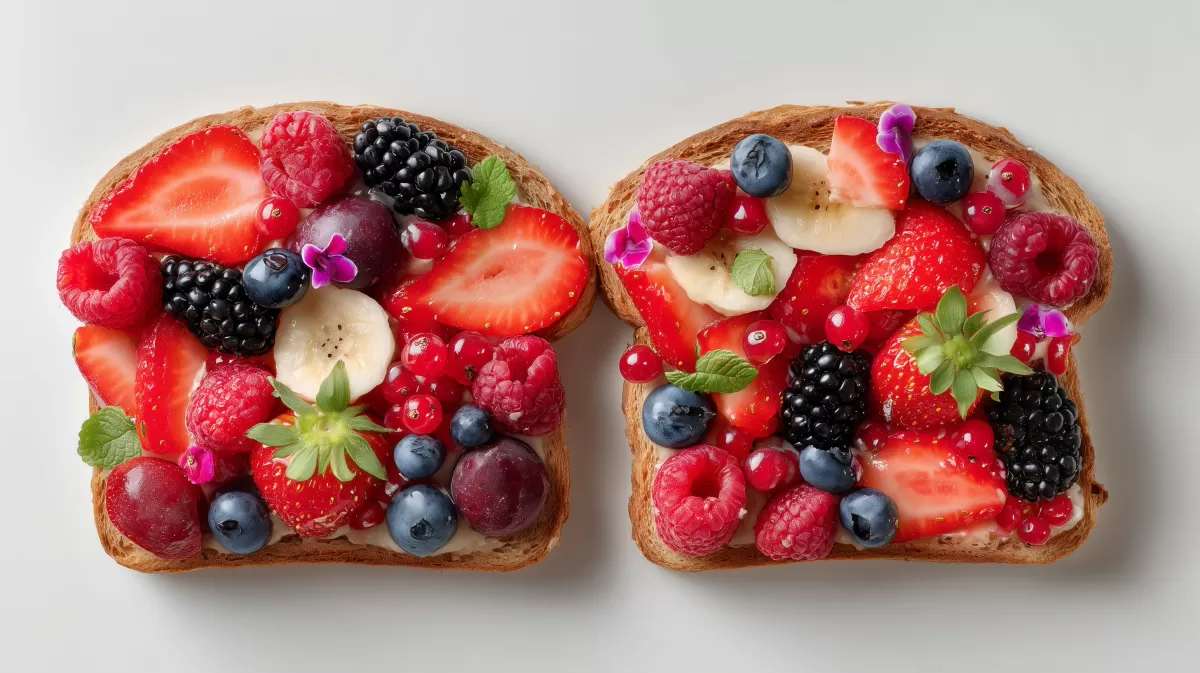 Leckere Fruchttoasts mit vielen Beeren