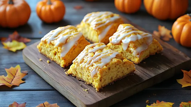 Leckere Kürbiskuchen mit Zuckerguss