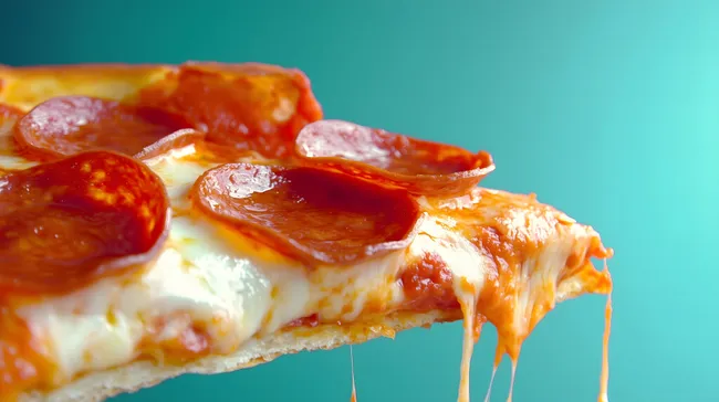 Leckere Pepperoni-Pizza mit geschmolzenem Käse